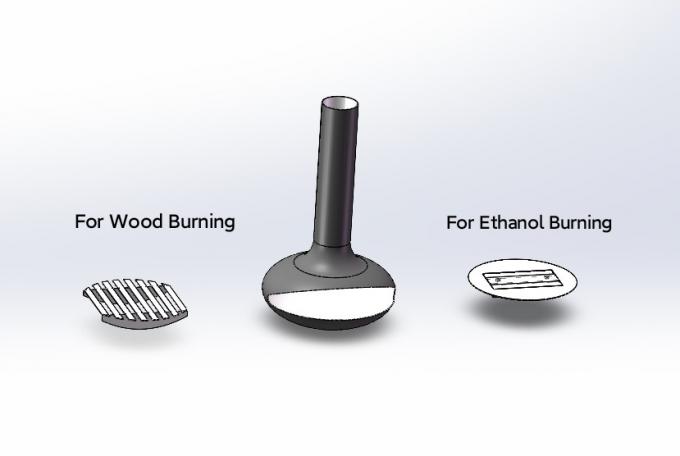 ঝুলন্ত কাঠকয়লা কালো অগ্নিকুণ্ড জ্বলন্ত ছাদের অগ্নিকুণ্ড ইনডোর ইস্পাত কাস্টম 2