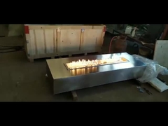 বাড়ির উঠোনের জন্য মাল্টি-ফাংশন আউটডোর আয়তক্ষেত্রাকার 304 স্টেইনলেস স্টীল ফায়ার পিট টেবিল