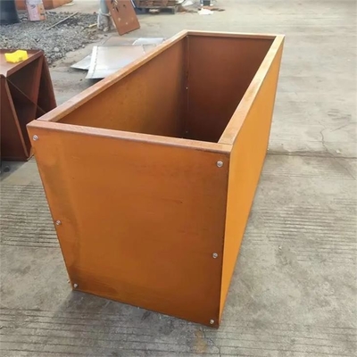 Large Rusty Metal Garden Bed Corten Steel Rectangular Planter Box Flower Pot