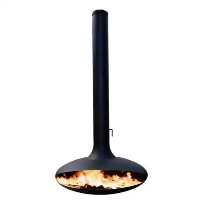 Suspended Steel Real Fire Eco Ethanol Indoor Free Standing Fireplace Black Decorative Hanging Wood Burning Stove