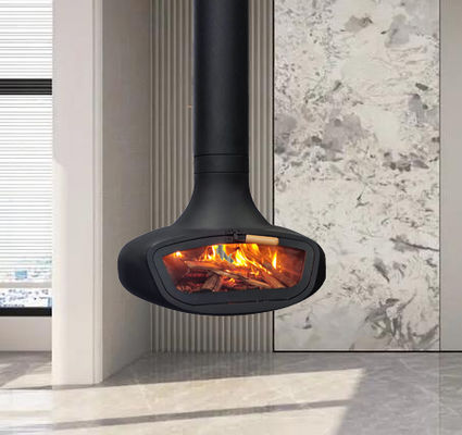 suspended stove contemporary indoor fireplace  steel  contemporary burning  burning stove forwood hotels hanging